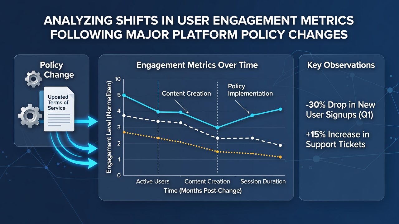 Analyzing Shifts in User Engagement Metrics Following Major Platform Policy Changes